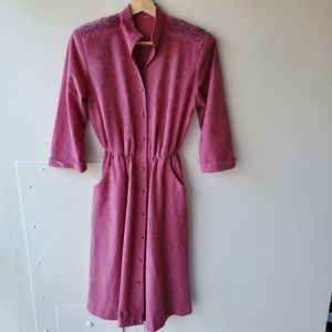 Vintage Belted Dress Women's Size 4 Pink
